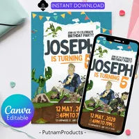 Wild Kratts Birthday Invitation Template| Printable Birthday Party Invitations| Digital Bday Party Invitation Bday Card| Editable Template