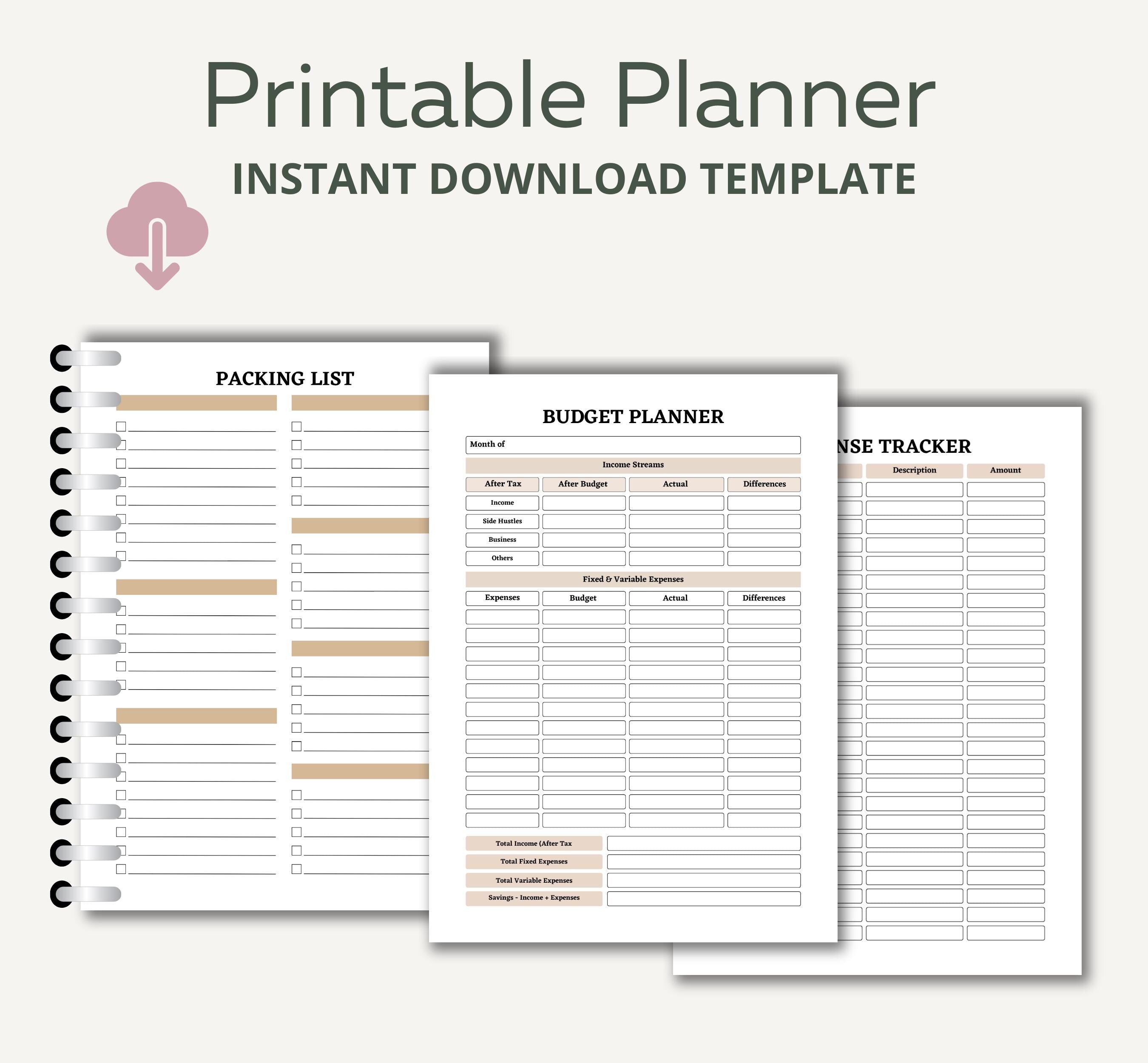 Travel Planner Template, Trip Itinerary Printable Travel Guide, Travel Agent Planner, Holiday Honeymoon Vacation Planner, Travel Organizer