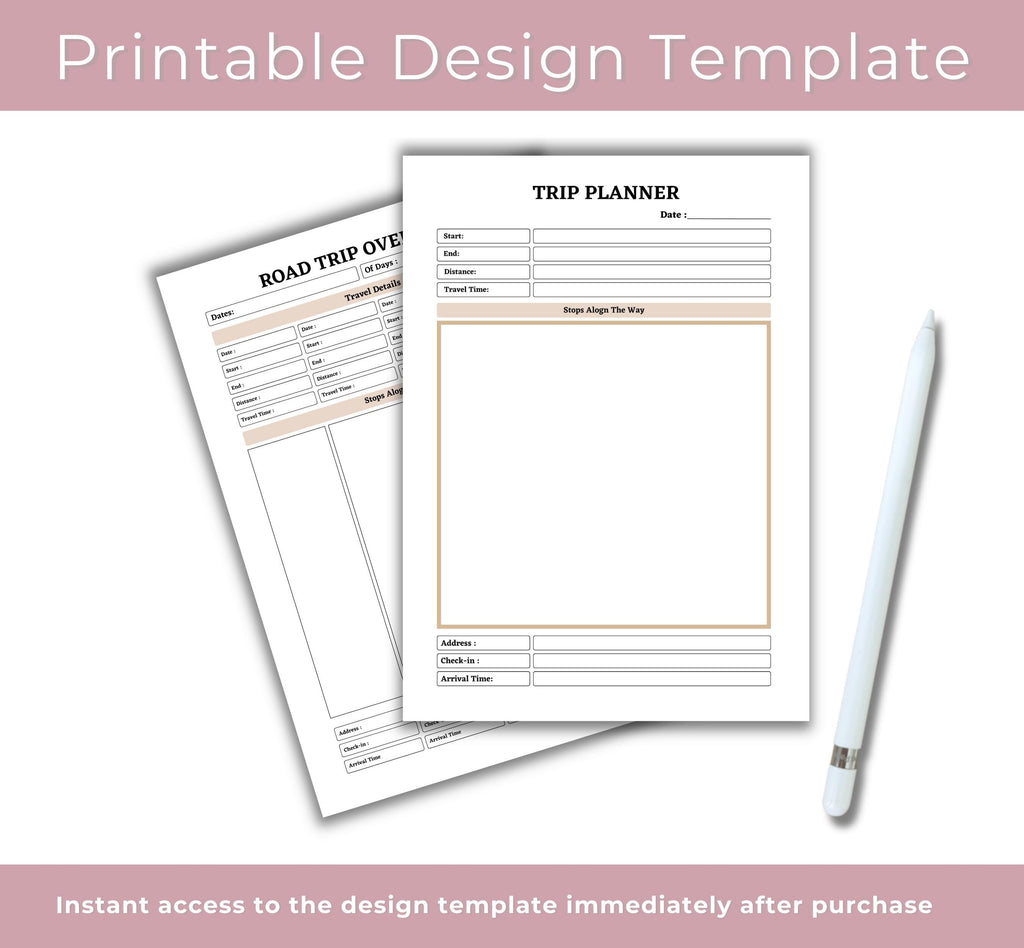 Travel Planner Template, Trip Itinerary Printable Travel Guide, Travel Agent Planner, Holiday Honeymoon Vacation Planner, Travel Organizer