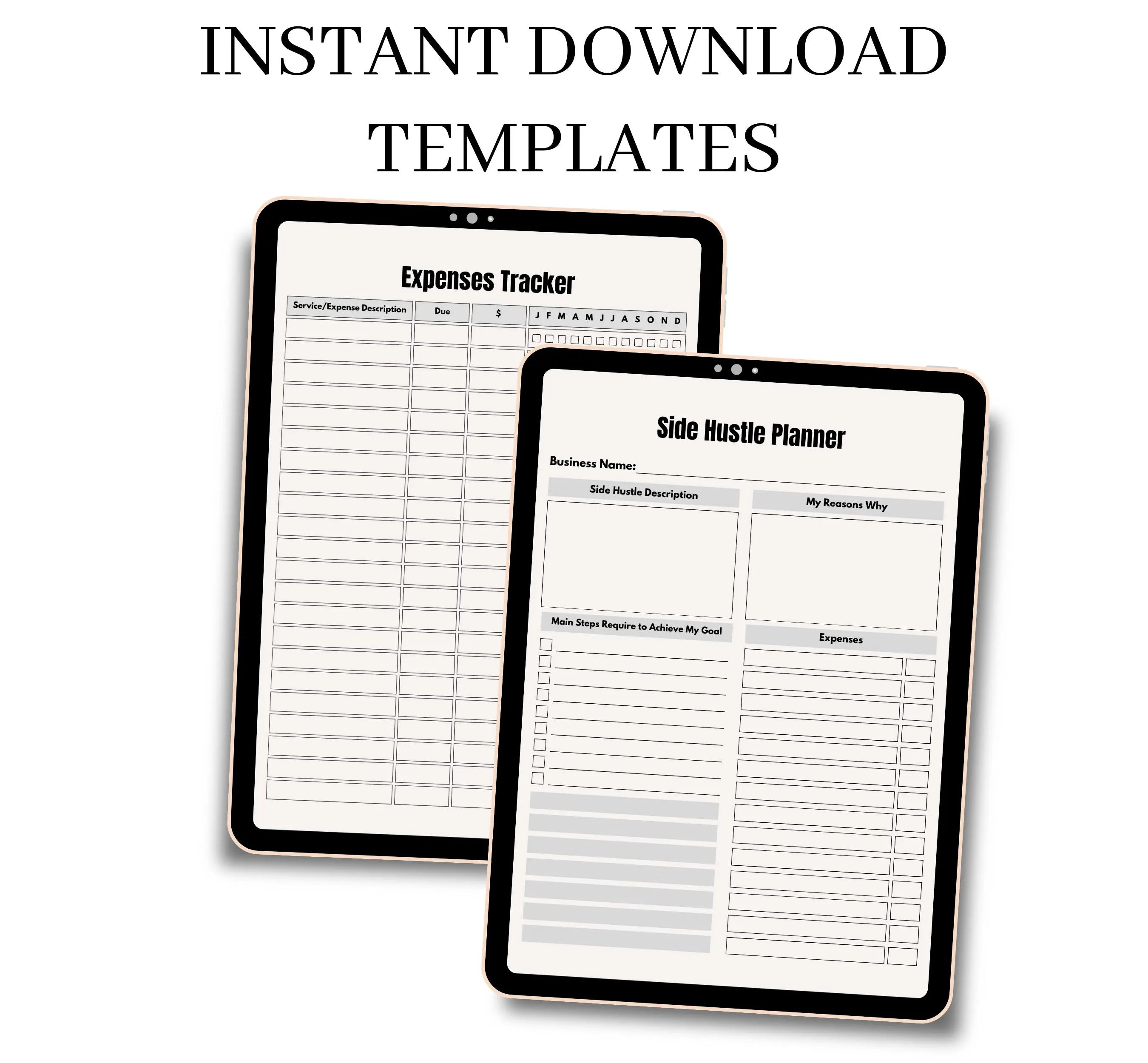 Printable Side Hustle Planner, Side Hustle Tracker, Side Hustle Organizer, Side Job Tracker Template, Business Organizer, Instant Download