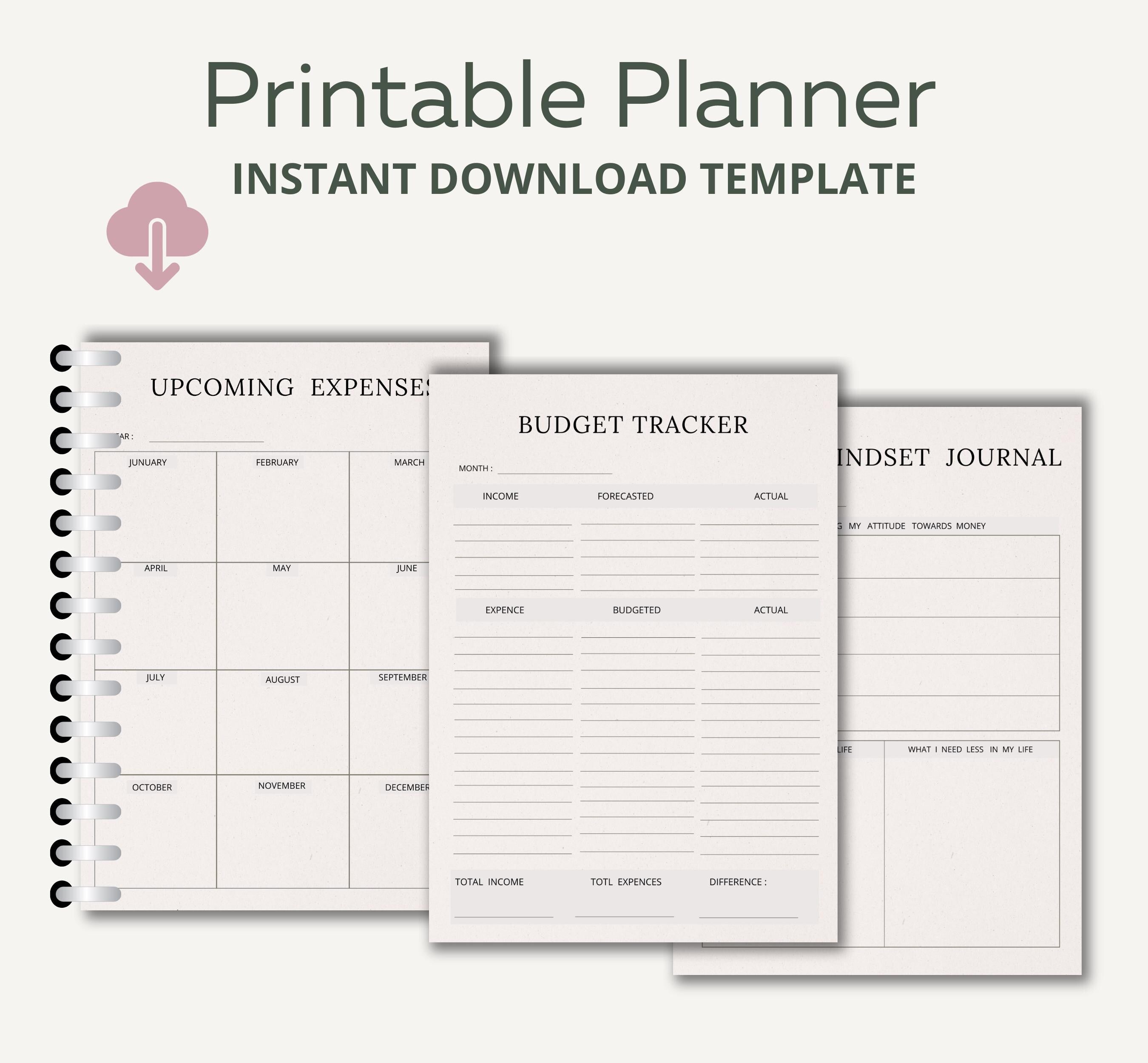 Money Mindset Journal, Money Manifesting Printable Template, Financial Journal Template, Wealth Manifestation Journal, Instant Download