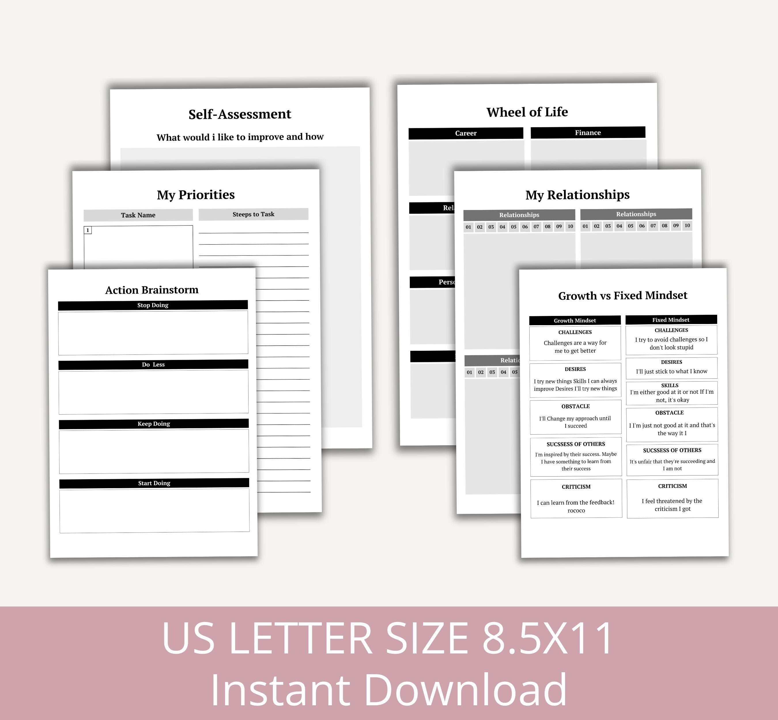 Printable Manifestation Dream Life Journal, Vision Board, Law of Attraction, Printable Manifesting Journal Template, Dream Life Journal