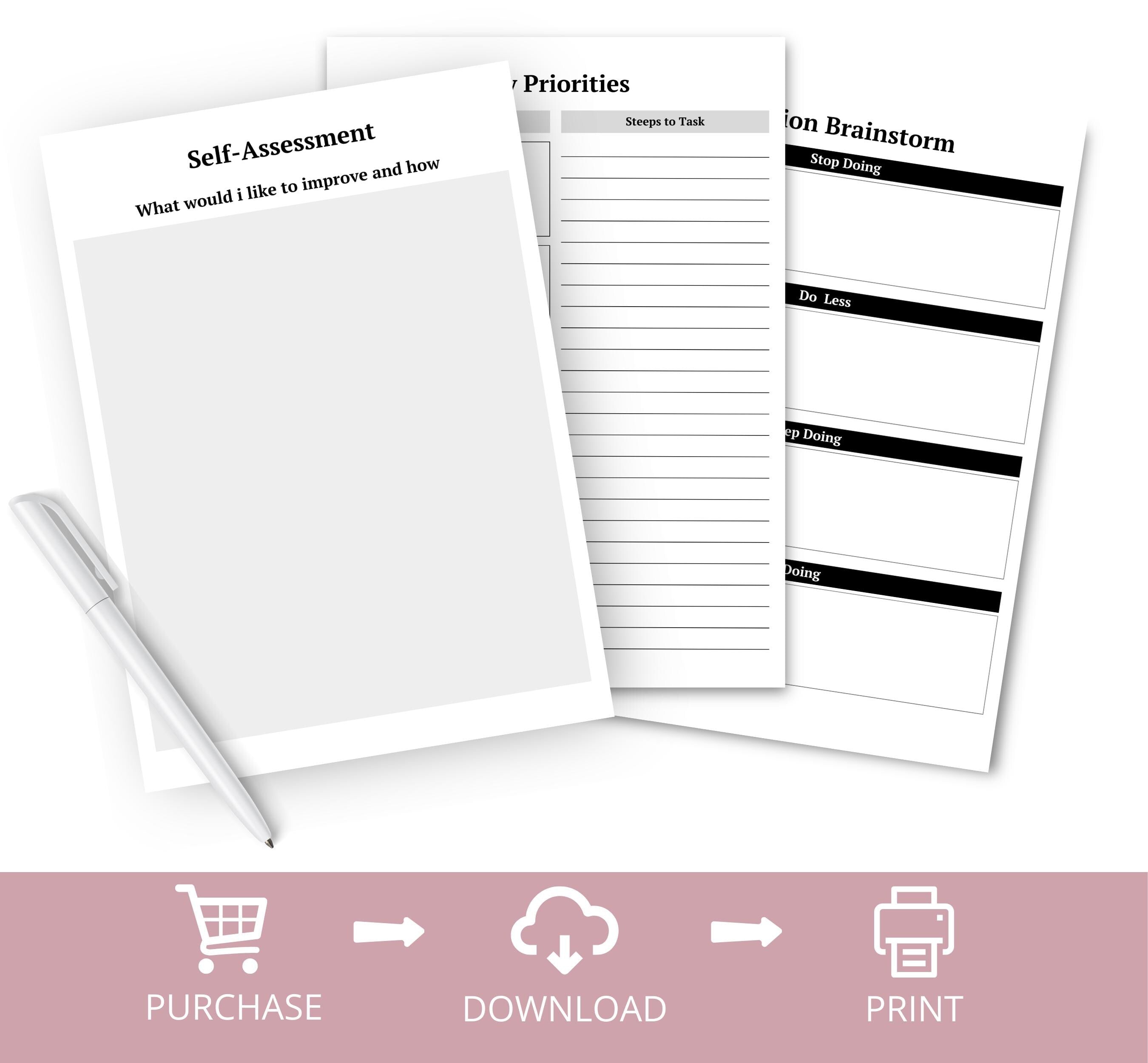 Printable Gratitude Journal, Mindfulness Wellness and Habit Tracker, Gratitude Journal, Daily Gratitude Reflection Journal, Instant Download