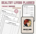 Healthy Living Planner Printable, Healthy Lifestyle Tracker, Fitness Planner, Activity Tracker, Daily Exercise Log, Wellness Worksheet