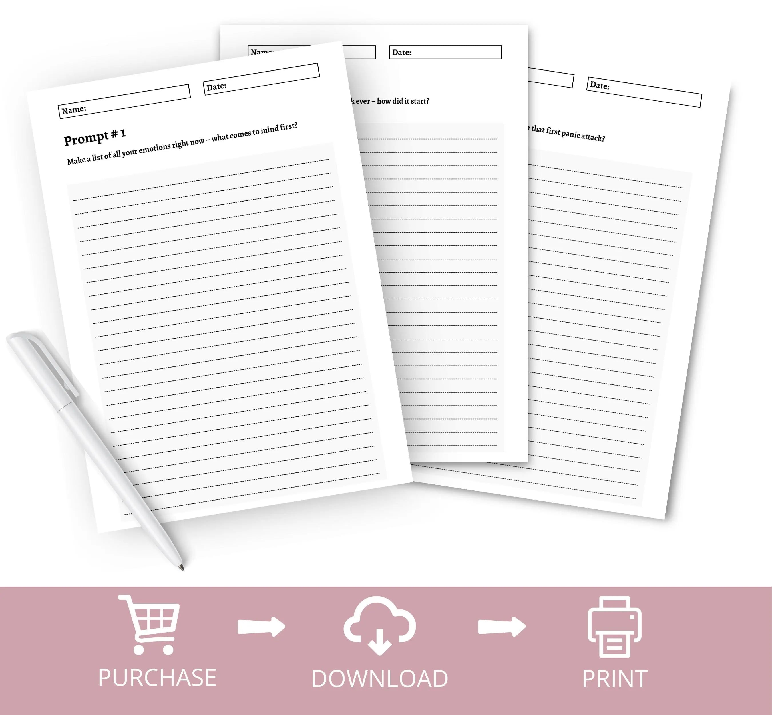 Mental Health Journal Prompts, 200 Prompts About Mental Health, Mental Health Journal, Journal Prompts for Mental Health, Instant Download