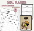 Printable Meal Planner, Weekly Meal Planner Printable Template, 7 Day Menu Plan, Food Planner, Health & Fitness Plan, Instant Download