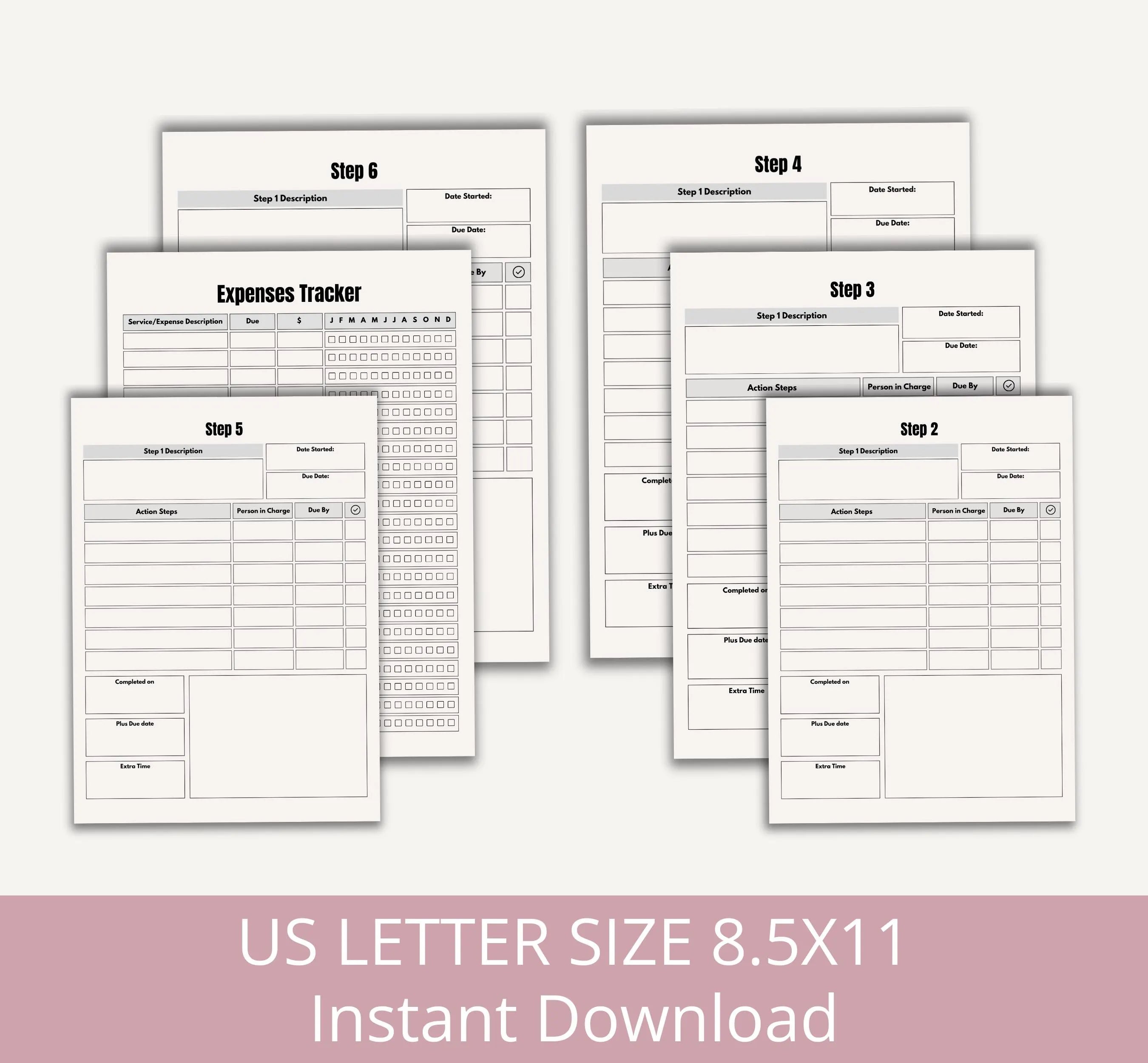 Printable Side Hustle Planner, Side Hustle Tracker, Side Hustle Organizer, Side Job Tracker Template, Business Organizer, Instant Download