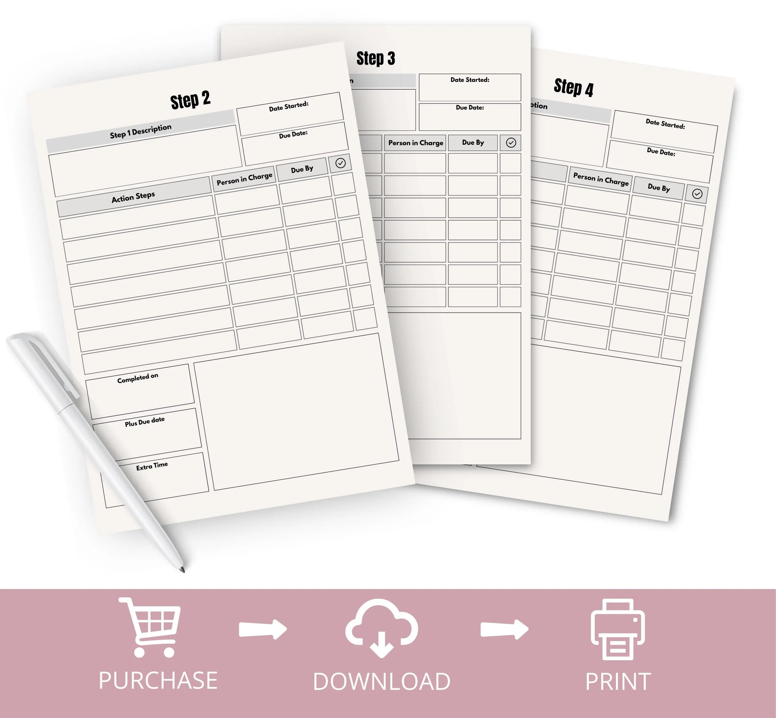 Printable Side Hustle Planner, Side Hustle Tracker, Side Hustle Organizer, Side Job Tracker Template, Business Organizer, Instant Download