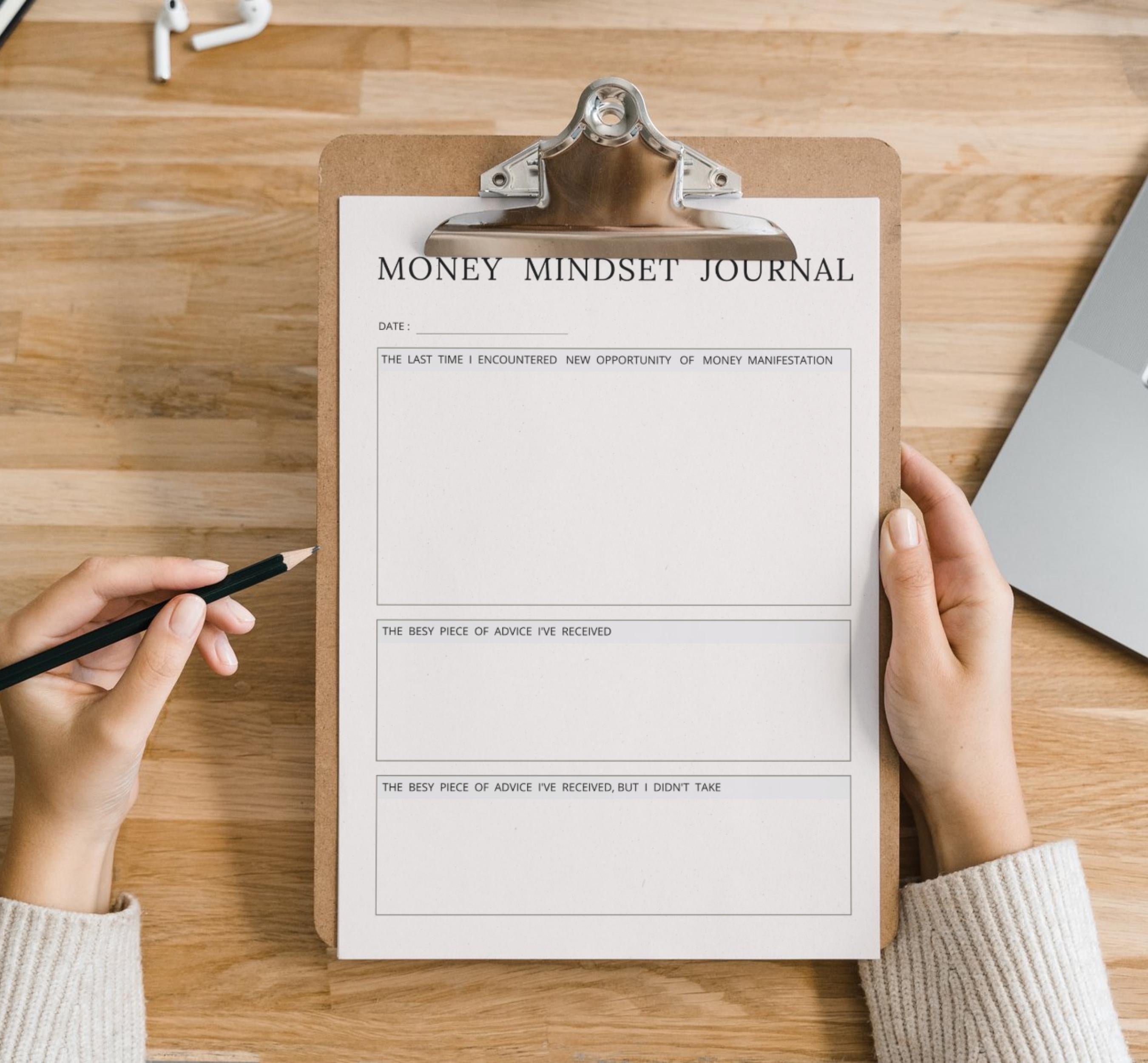 Money Mindset Journal, Money Manifesting Printable Template, Financial Journal Template, Wealth Manifestation Journal, Instant Download