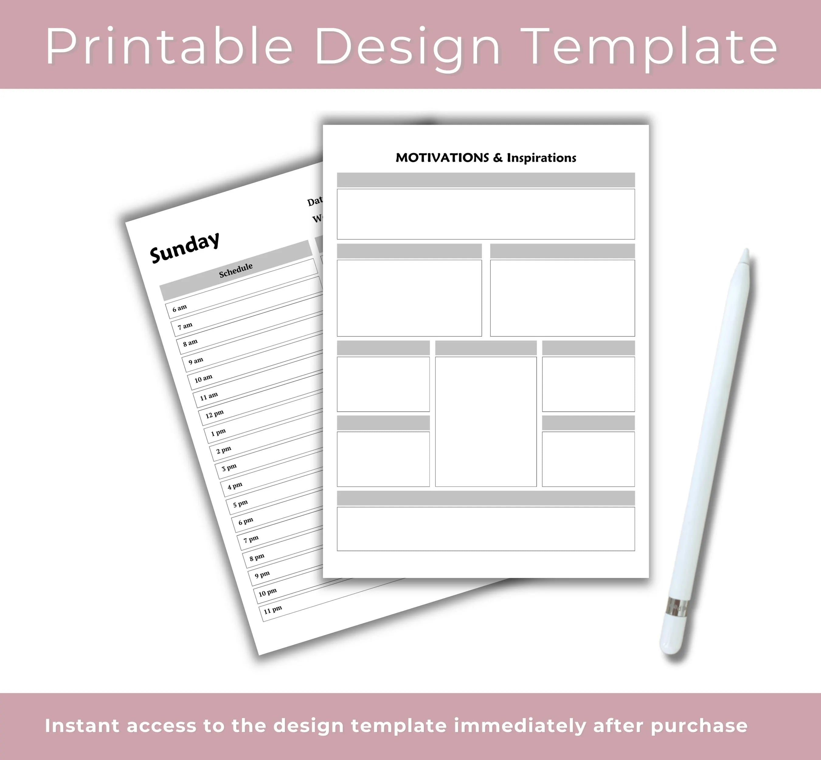 Healthy Living Planner Printable, Healthy Lifestyle Tracker, Fitness Planner, Activity Tracker, Daily Exercise Log, Wellness Worksheet