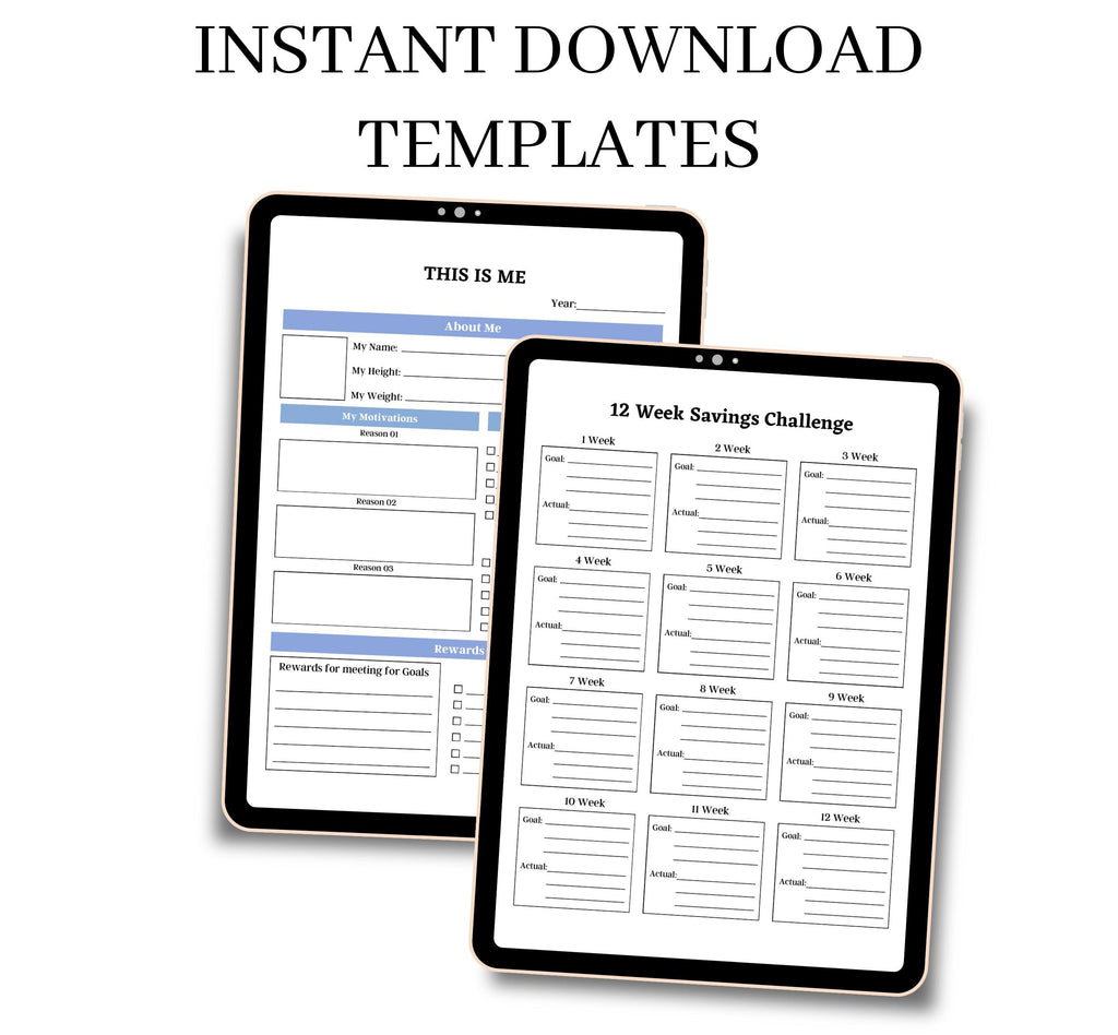 Digital Health & Fitness Planner, Printable Workout Planner, Fitness Journal Template, Weight Loss Tracker, Better Health Care Template