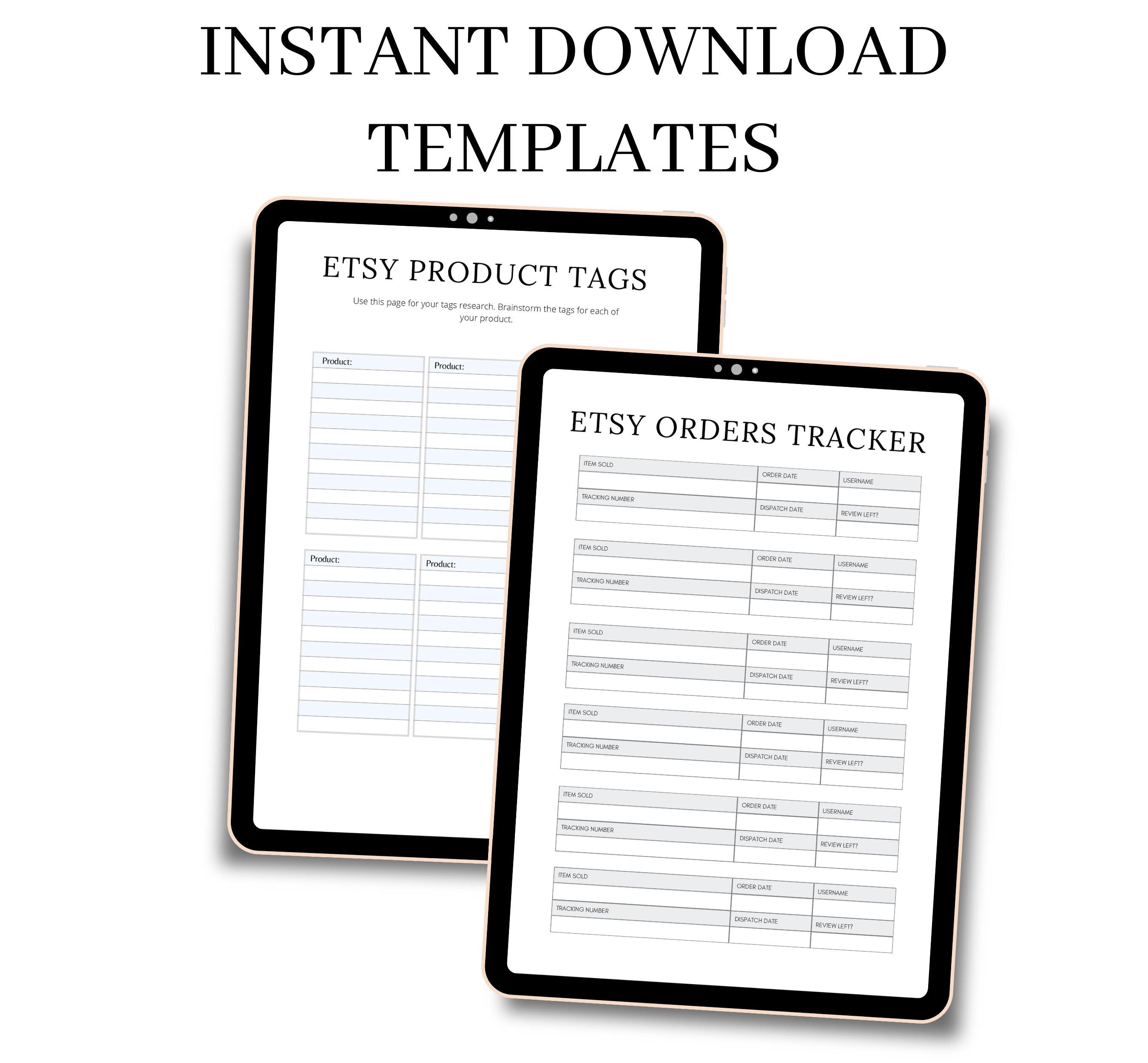 Printable Etsy Shop Planner, Etsy products planner, Etsy Shop Organizer, Selling on Etsy Made easy Planning Template, Instant Download