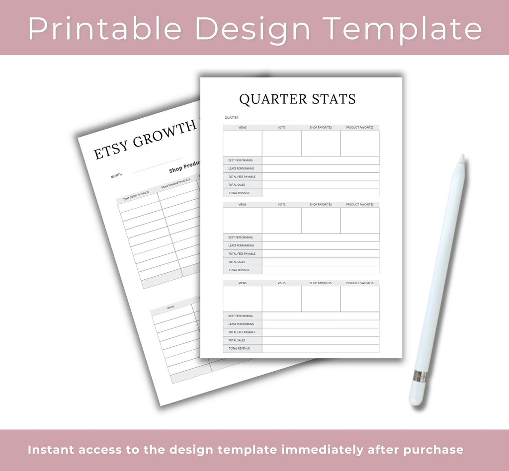Printable Etsy Shop Planner, Etsy products planner, Etsy Shop Organizer, Selling on Etsy Made easy Planning Template, Instant Download