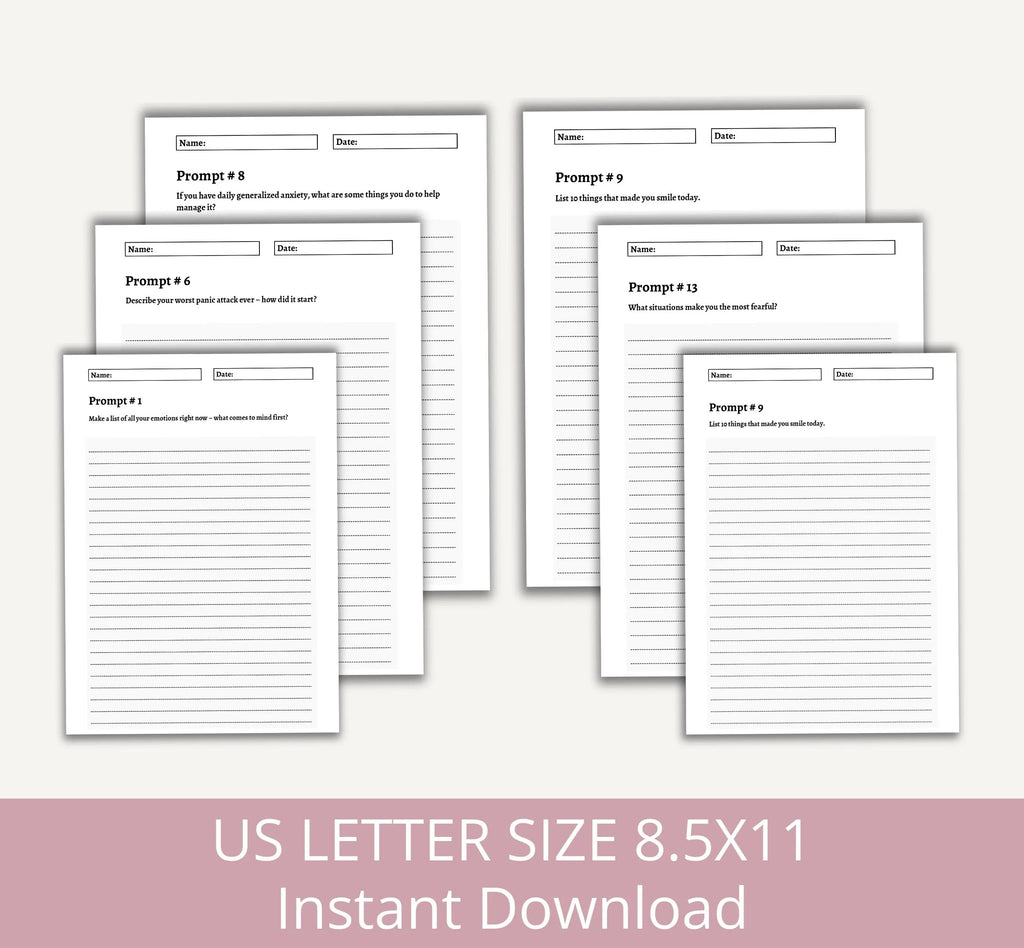 Mental Health Journal Prompts, 200 Prompts About Mental Health, Mental Health Journal, Journal Prompts for Mental Health, Instant Download