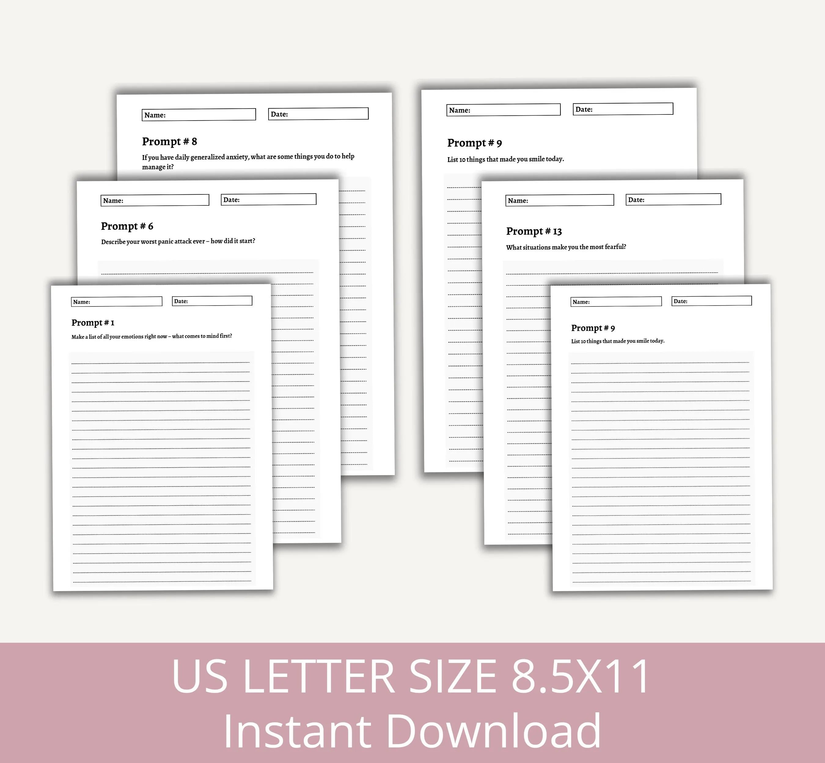 Mental Health Journal Prompts, 200 Prompts About Mental Health, Mental Health Journal, Journal Prompts for Mental Health, Instant Download