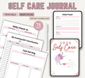 Self Care Printable Journal, Self Care Workbook, Self Love, Gratitude, Stress Management, Wellness Journal, Nutrition Checklist Printable