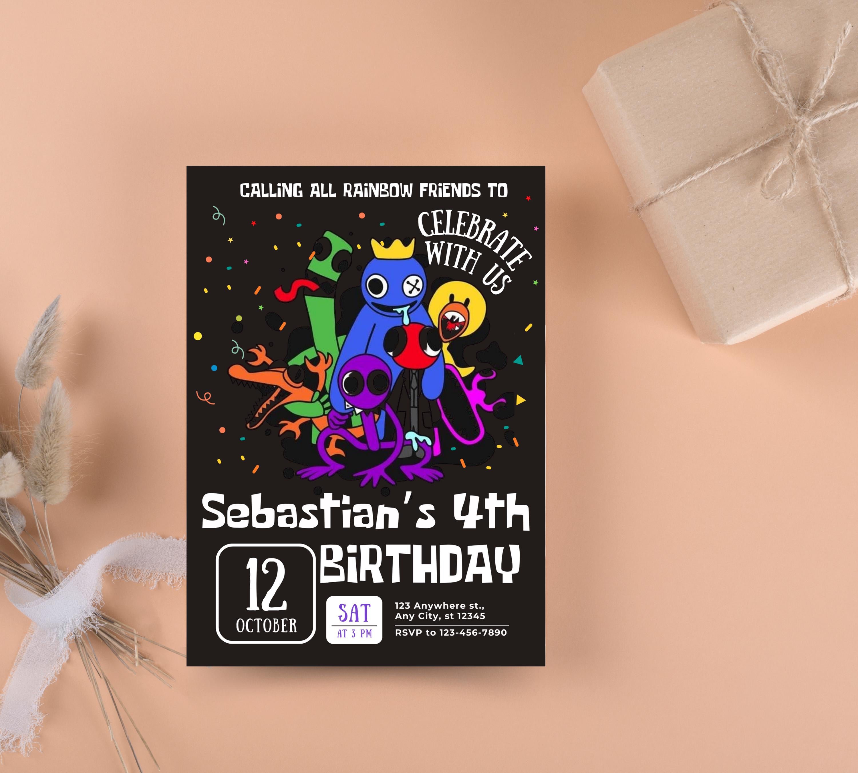 Pastel Rainbow Birthday Invitation Rainbow Birthday Girl Invite Rainbow of Fun Party Rainbow Spots Birthday Printable Gender Birthday Invite