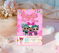 Little Doll Birthday Invitation| Lola Kid Invitation| Pink Doll Party Invitation| Little Pink Doll Birthday Invitations| Editable Template