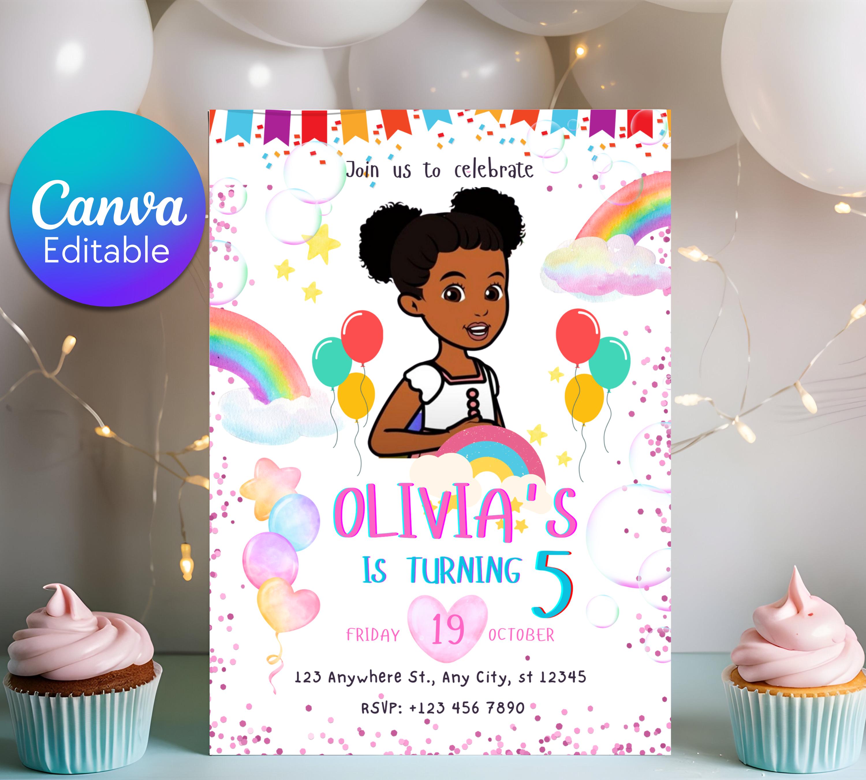 Gracie's Corner Birthday Invitation | Gracie's Template Printable Editable Canva Invitation| Gracies Corner invitation| Editable Template