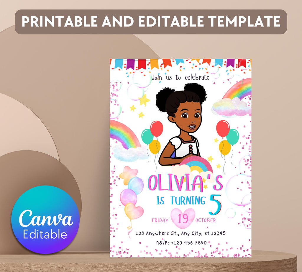 Gracie's Corner Birthday Invitation | Gracie's Template Printable Editable Canva Invitation| Gracies Corner invitation| Editable Template