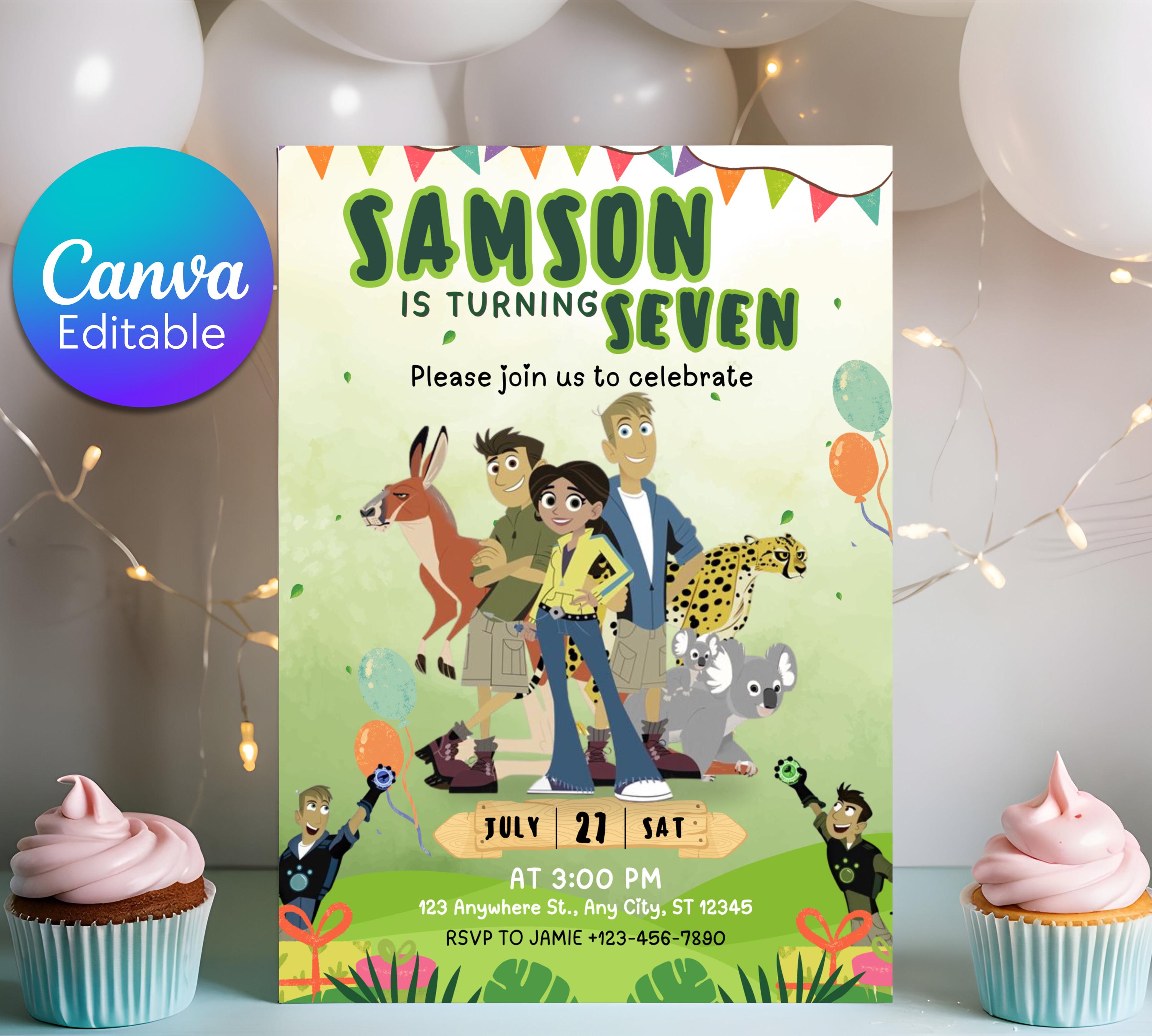 Wild Kratts Birthday Invitation| Animals Invitation| Safari Party Invite Template| Editable Invitation, Boy Girl Birthday| Editable Template