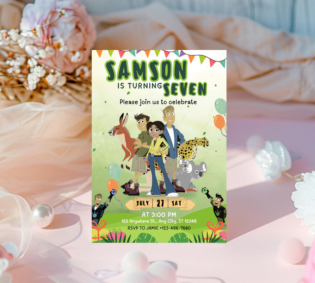 Wild Kratts Birthday Invitation| Animals Invitation| Safari Party Invite Template| Editable Invitation, Boy Girl Birthday| Editable Template