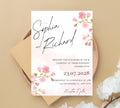 Editable Cherry Blossom Wedding Invitation Suite, Cherry Wedding Invitation, Boho Cherry Blossom Wedding Invitation, Editable Wedding Invite