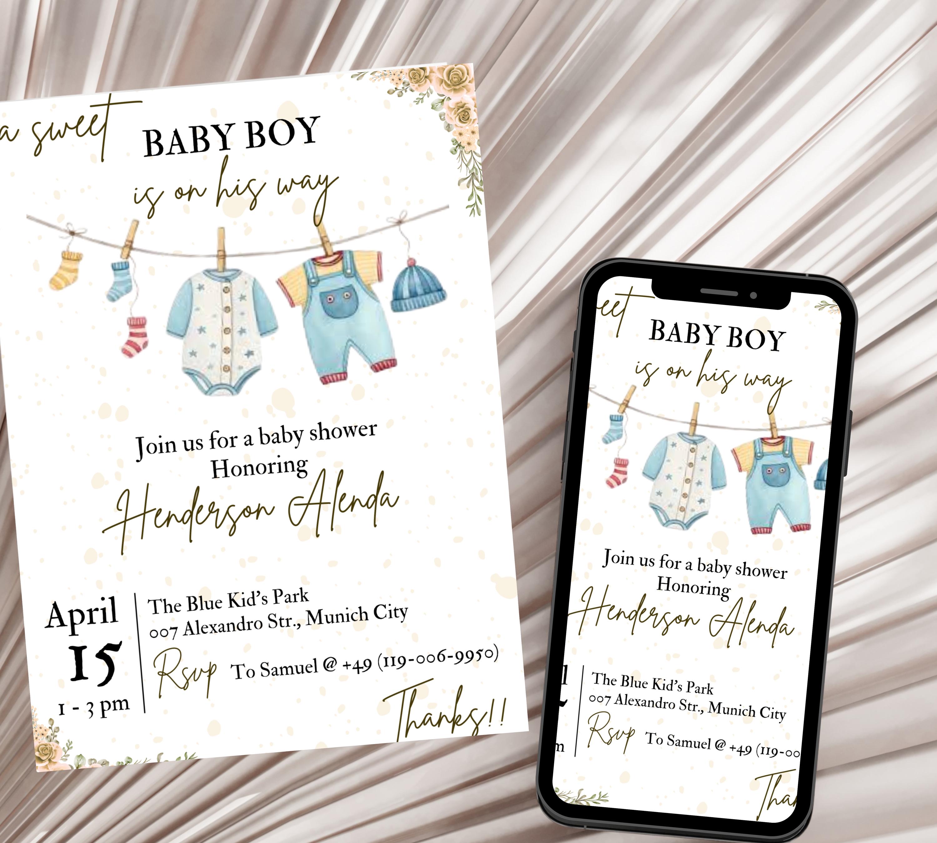 Editable Baby in Bloom Baby Shower Invitation, Baby Shower Invitation, Flower Baby Shower Invitation, Wildflowers Baby Shower Invite