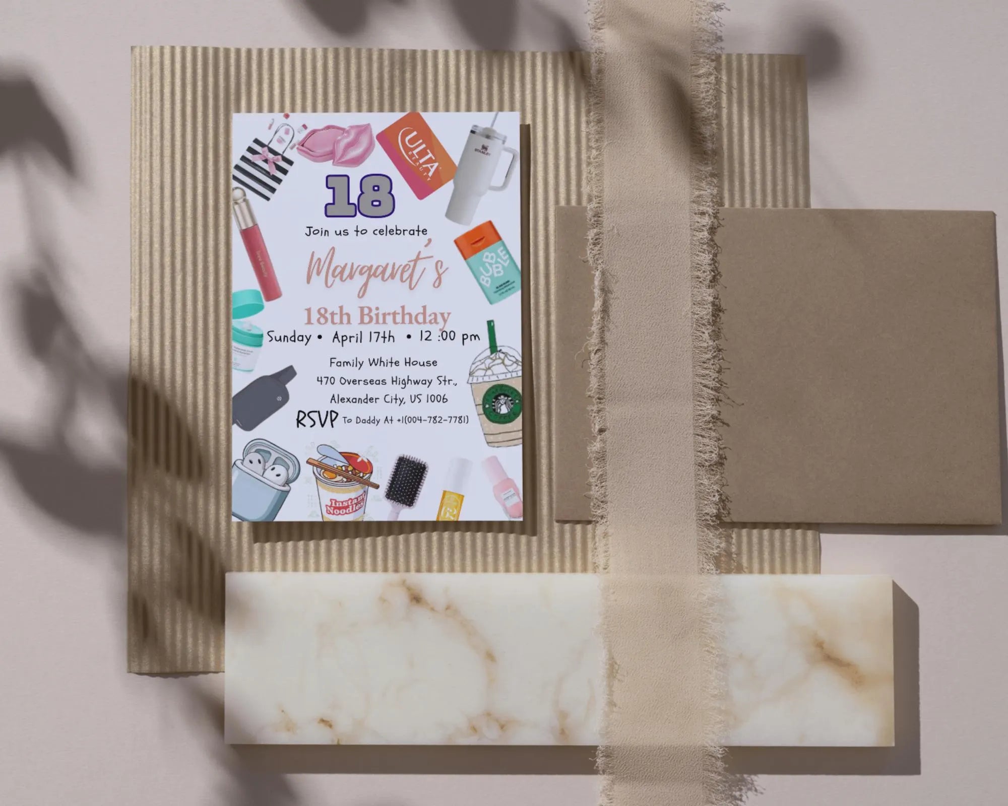 VSCO Girl Birthday Invitation| Double Digits 10| Girl Teen Party Invite| Teen Birthday Party Invitation| VSCO Teen Evite| Editable Template