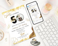 Surprise 50th Birthday Invitation| Digital Download| For Men or Women| Photo Adult Birthday Invite| Shhh It's a surprise| Editable Template