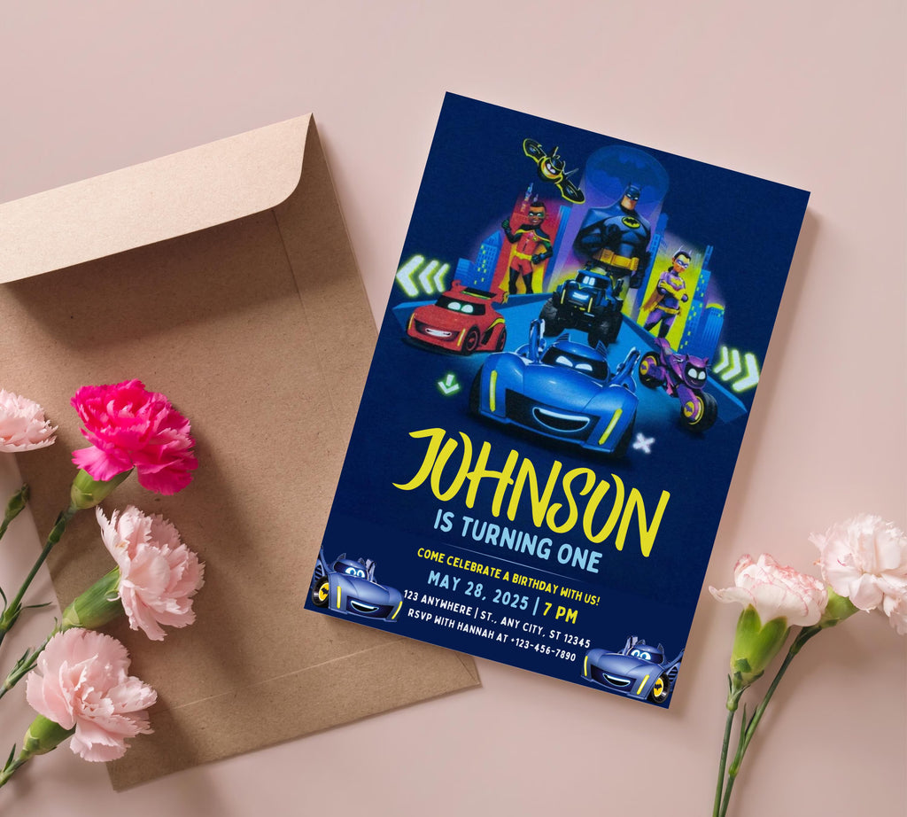 Printable Birthday Invitation|  Digital Birthday Invitation| Editable Digital Invitation| Superhero Invitation| Kid Evite| Editable Template