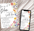 Love Is In Bloom Wildflower Bridal Shower invitation, Bridal Shower Invitation, Spring Bridal Shower Invite, Floral Love in Bloom Template