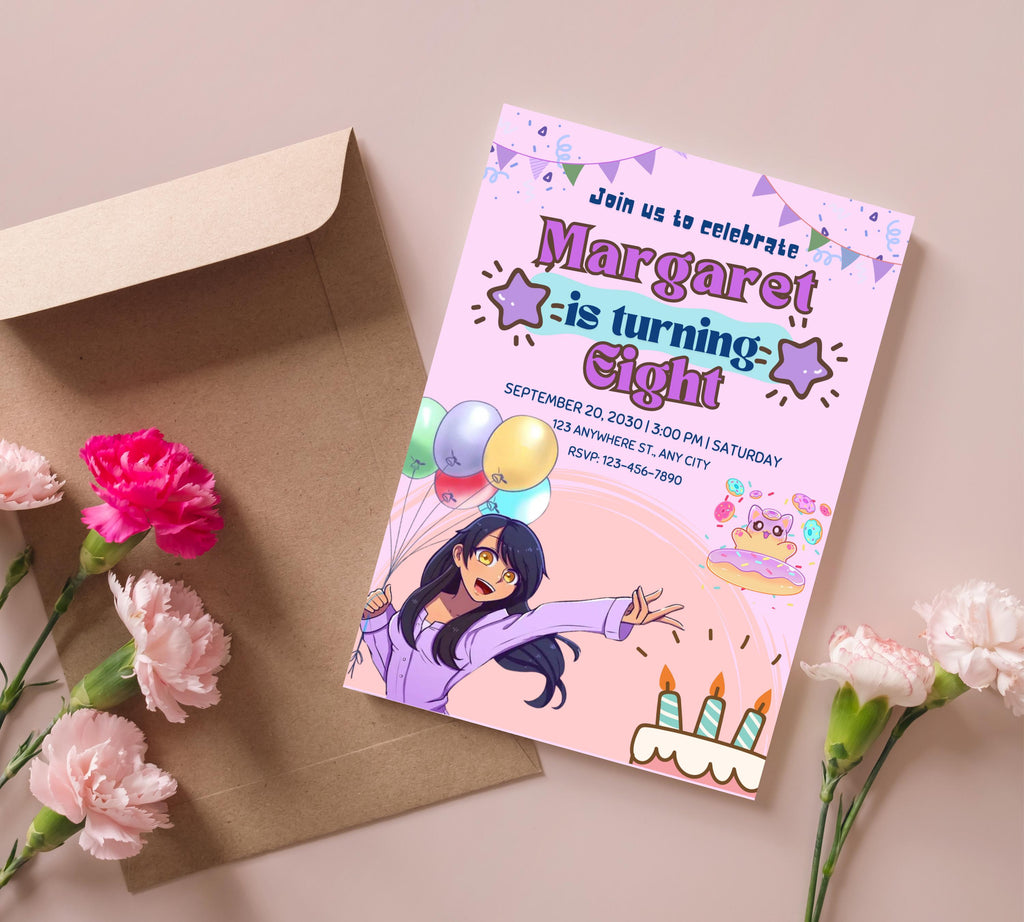 Customizable Aphmau Invitation| Aphmau Invitation| Aphmau Birthday invitation| Aphmau Minecrafter| Cute Gamer Invitation| Editable Template