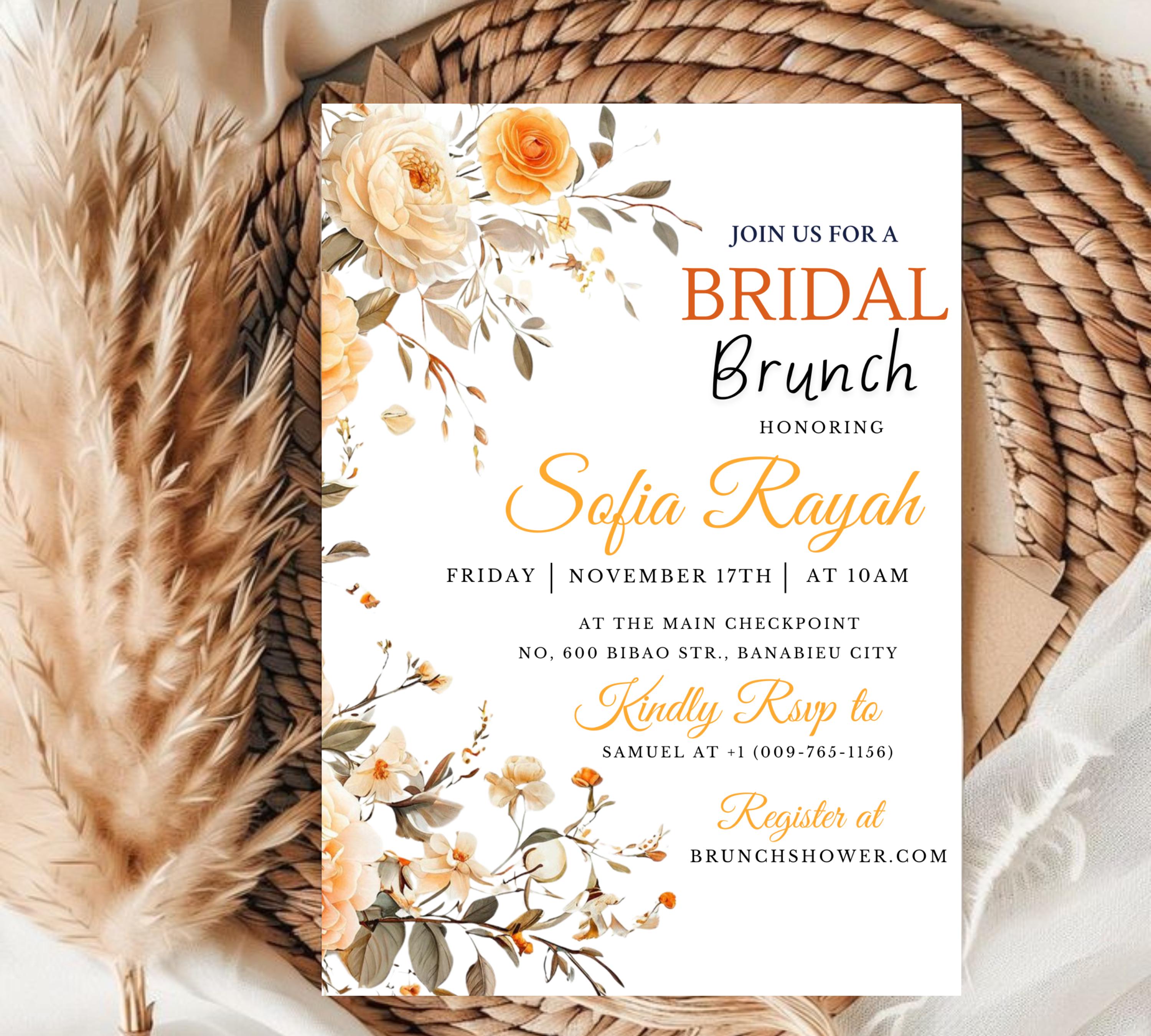 Editable Citrus Bridal Shower Invitation, Lemon Bridal Shower Invite, Mediterranean Lemon Shower, Main Squeeze Bridal Shower Invitation