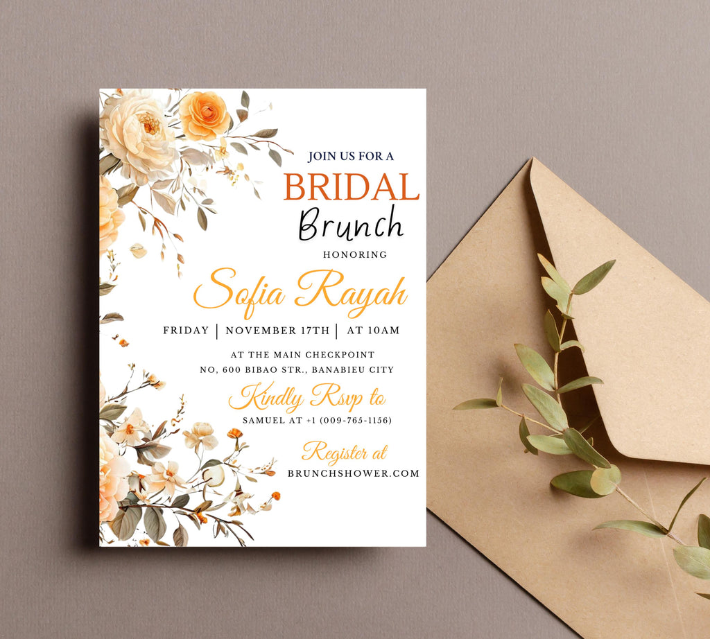 Editable Citrus Bridal Shower Invitation, Lemon Bridal Shower Invite, Mediterranean Lemon Shower, Main Squeeze Bridal Shower Invitation