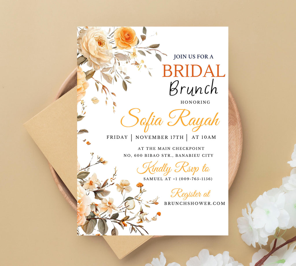 Editable Citrus Bridal Shower Invitation, Lemon Bridal Shower Invite, Mediterranean Lemon Shower, Main Squeeze Bridal Shower Invitation