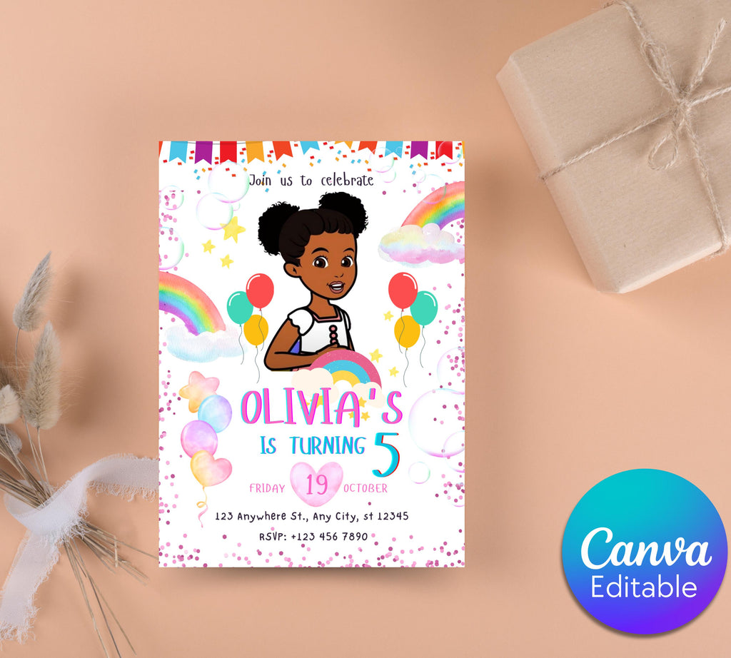 Gracie's Corner Birthday Invitation | Gracie's Template Printable Editable Canva Invitation| Gracies Corner invitation| Editable Template