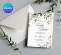 Editable Greenery Wedding Anniversary Invitational, Wedding Anniversary Invite, Greenery, Elegant, Eucalyptus, Wedding Anniversary Invite