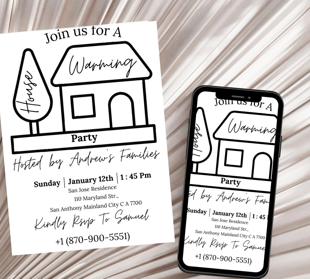 House Warming Invitation, House Warming Party, Modern, Housewarming Party, Editable Invitation, New Home Parties, Home Sweet Home Printable
