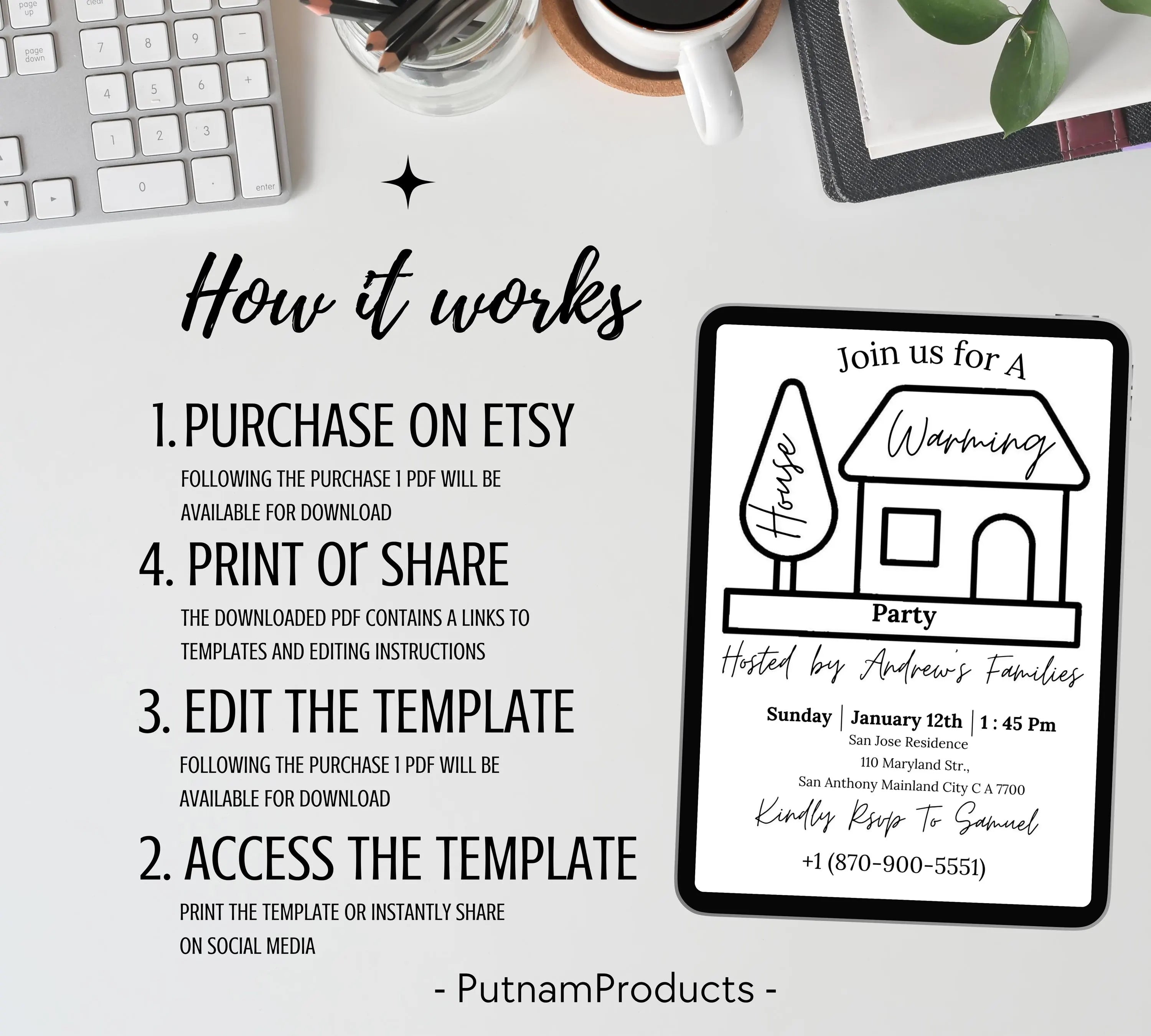 House Warming Invitation, House Warming Party, Modern, Housewarming Party, Editable Invitation, New Home Parties, Home Sweet Home Printable