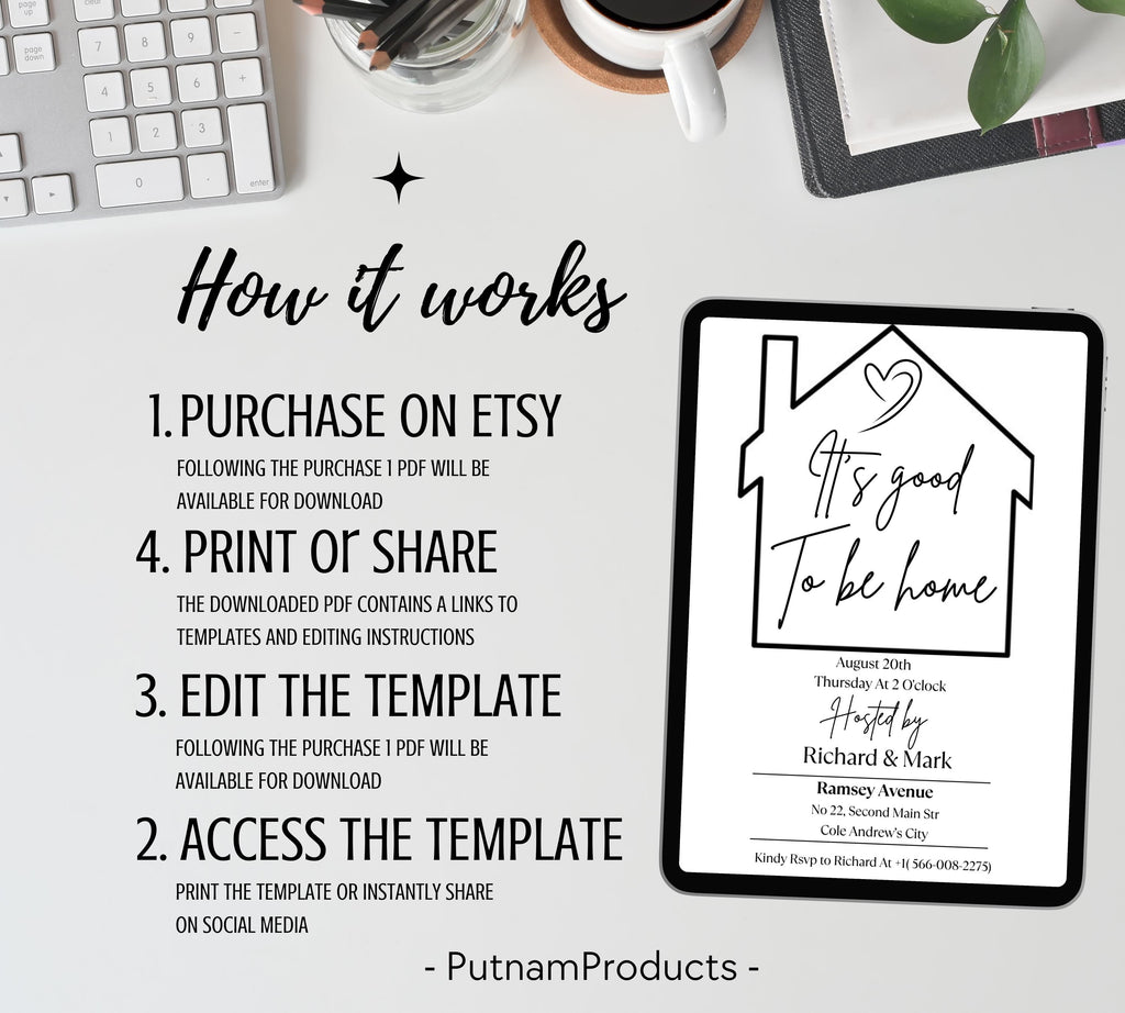 House Warming Invitation, House Warming Party, Modern, Housewarming Party, Printable or Text Invite, Digital, House Party Evite, House Evite