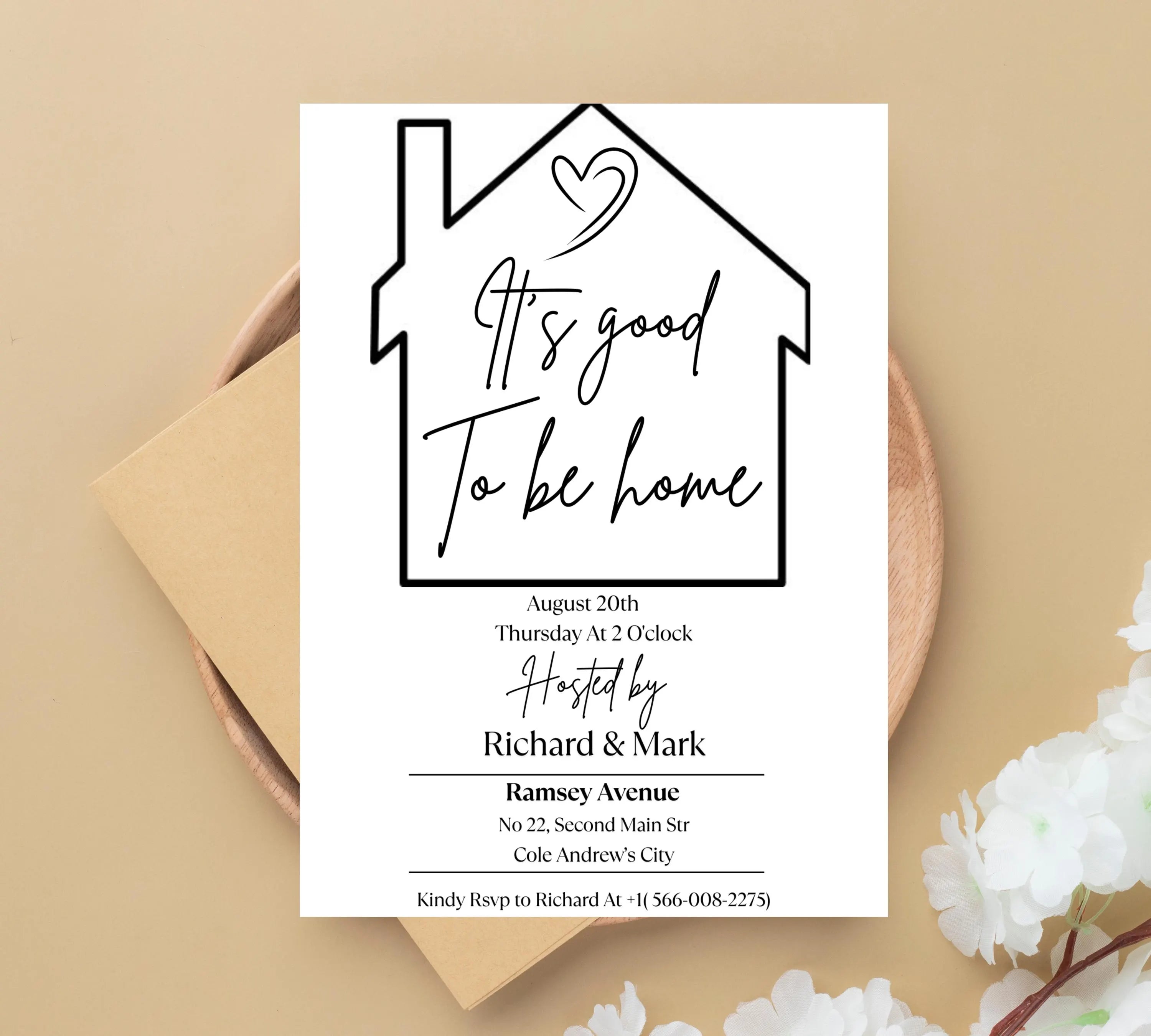 House Warming Invitation, House Warming Party, Modern, Housewarming Party, Printable or Text Invite, Digital, House Party Evite, House Evite