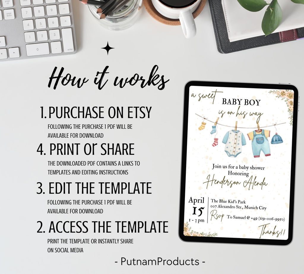 Editable Baby in Bloom Baby Shower Invitation, Baby Shower Invitation, Flower Baby Shower Invitation, Wildflowers Baby Shower Invite