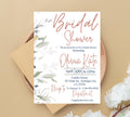 Editable Eucalyptus Bridal Shower Invitation Template, Bridal Shower Invite,Garden, beige Flower Bridal shower invite, Greenery Invite