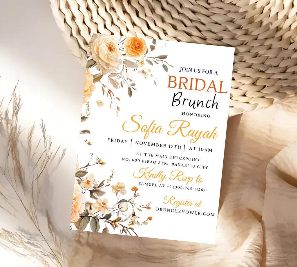 Editable Citrus Bridal Shower Invitation, Lemon Bridal Shower Invite, Mediterranean Lemon Shower, Main Squeeze Bridal Shower Invitation