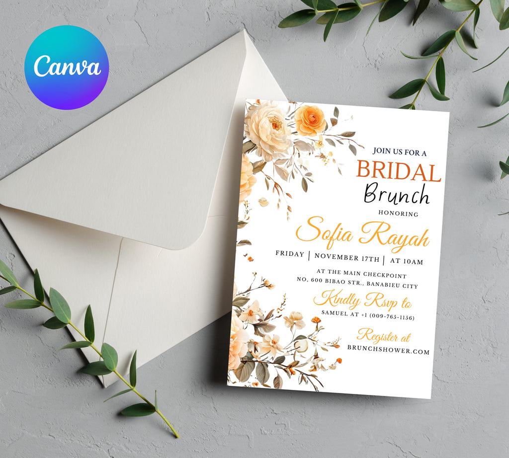 Editable Citrus Bridal Shower Invitation, Lemon Bridal Shower Invite, Mediterranean Lemon Shower, Main Squeeze Bridal Shower Invitation