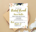 Navy and Blush Bridal Shower invitation Template, Floral Wedding Shower Invite, Printable Bridal Shower Invitation, Garden Bridal Shower