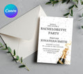 Bachelorette Party invitation, Editable champagne Bachelor Weekend, weekend brewery bachelor party invite, champagne bachelor party invite