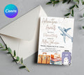 Travel Retirement Invitation, Adventure Awaits Retirement Party Templates, Around The World Farewell Party, Suitcase Luggage Travel Invites