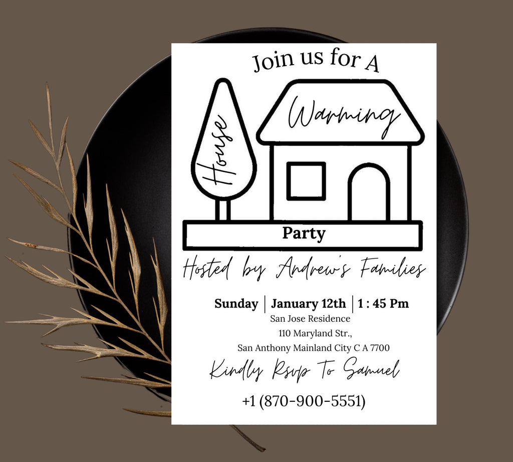 House Warming Invitation, House Warming Party, Modern, Housewarming Party, Editable Invitation, New Home Parties, Home Sweet Home Printable